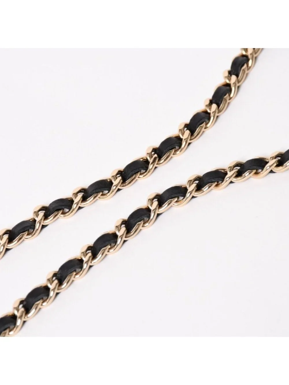 Chanel Mini Quilted Chain Shoulder Bag CC Logo Stand Black Gold Cotton